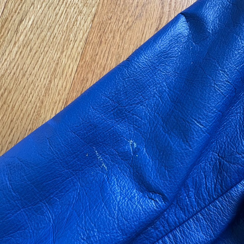 Detroit Lions Logo Athletic Sharktooth Vintage 90s Leather Jacket Moore Signed L - Picture 12 of 16